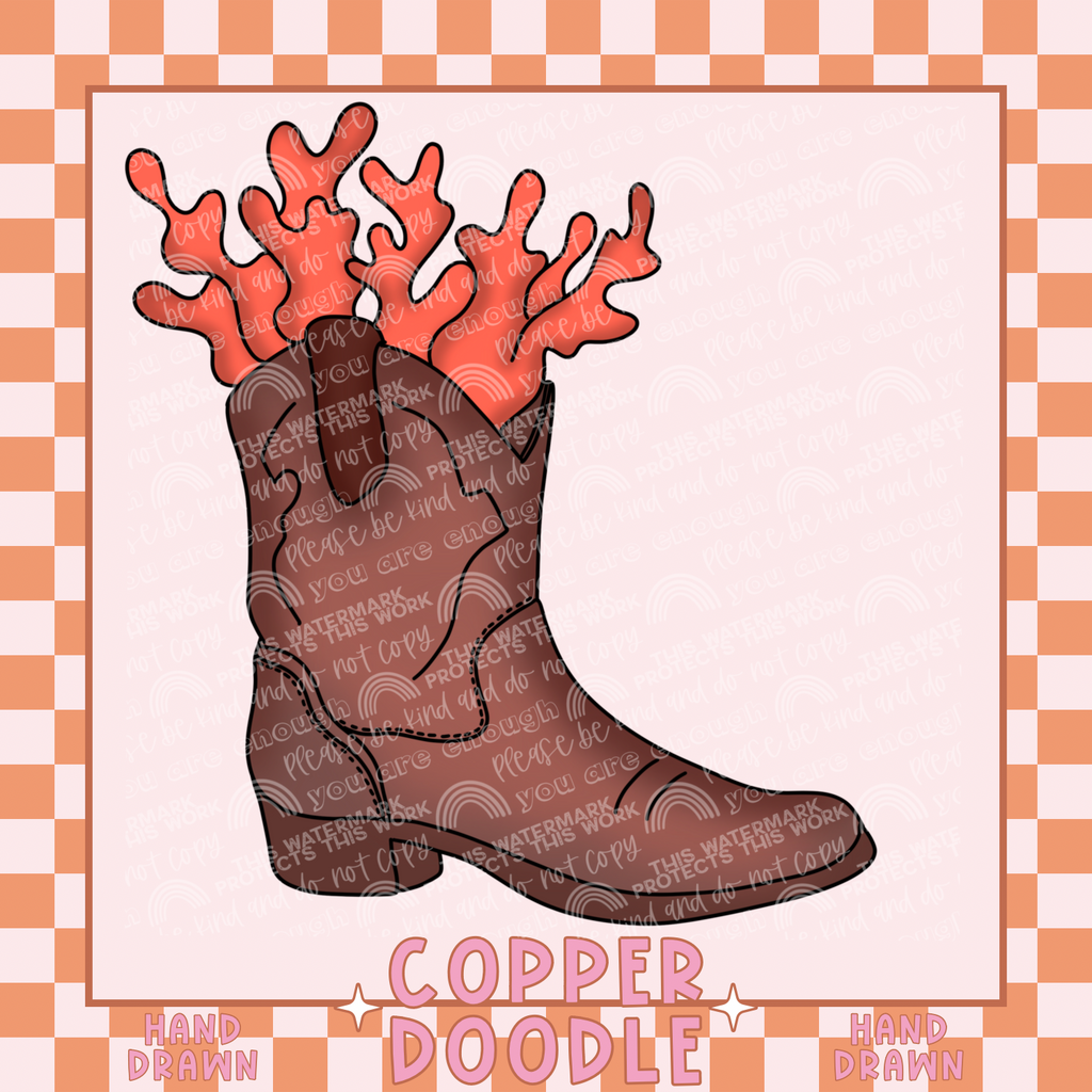 WESTERN MERMAID CLIPART BUNDLE | HAND DRAWN