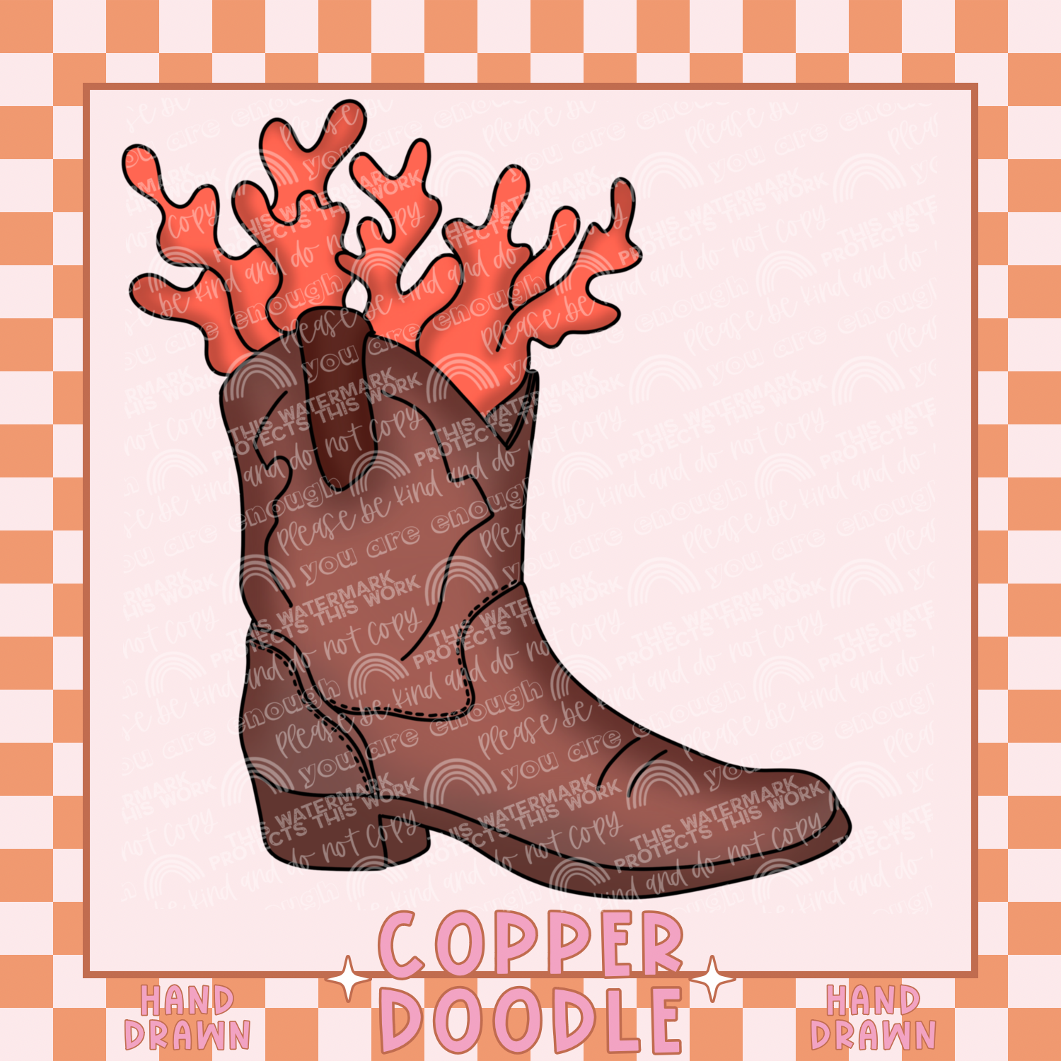 WESTERN MERMAID CLIPART BUNDLE | HAND DRAWN