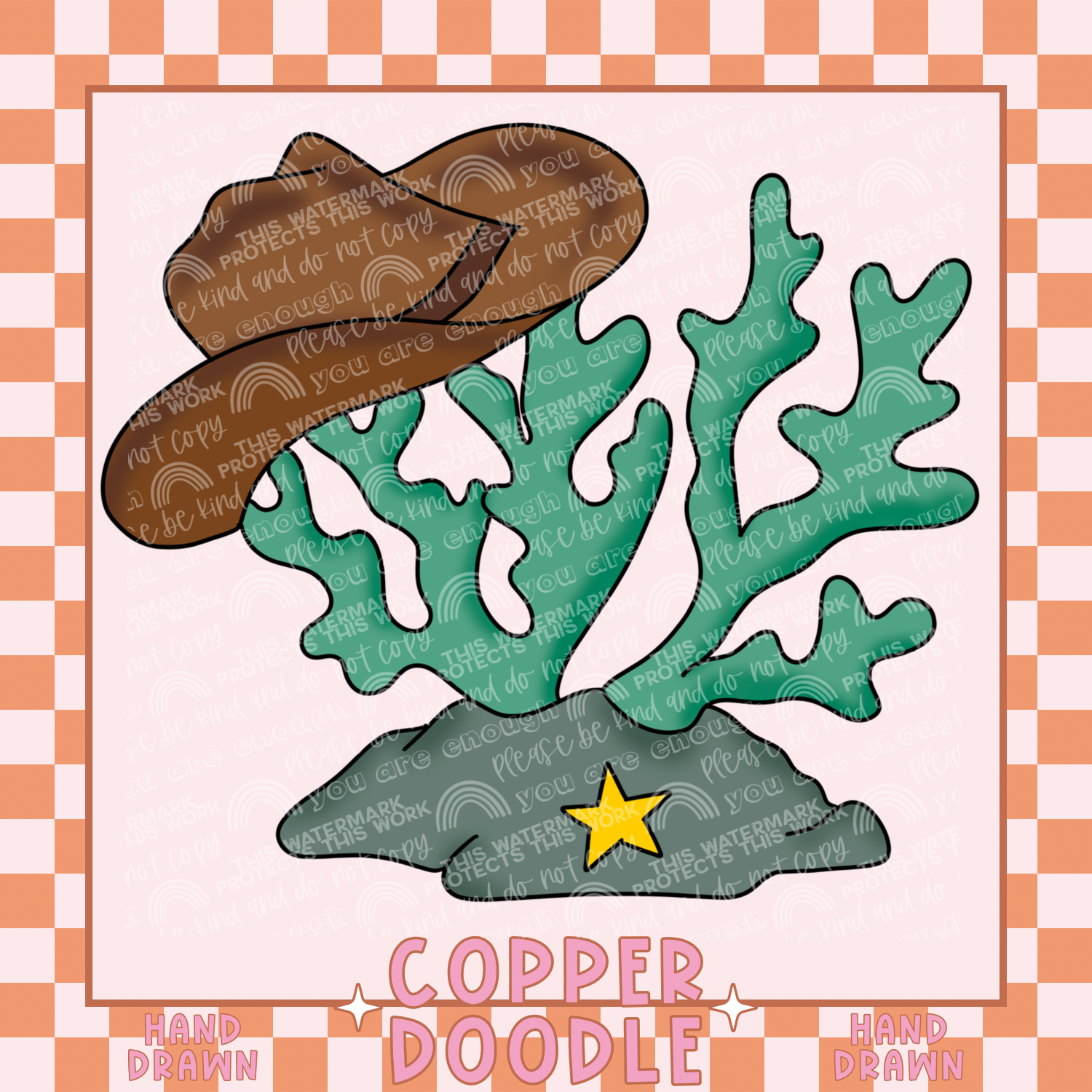 WESTERN MERMAID CLIPART BUNDLE | HAND DRAWN