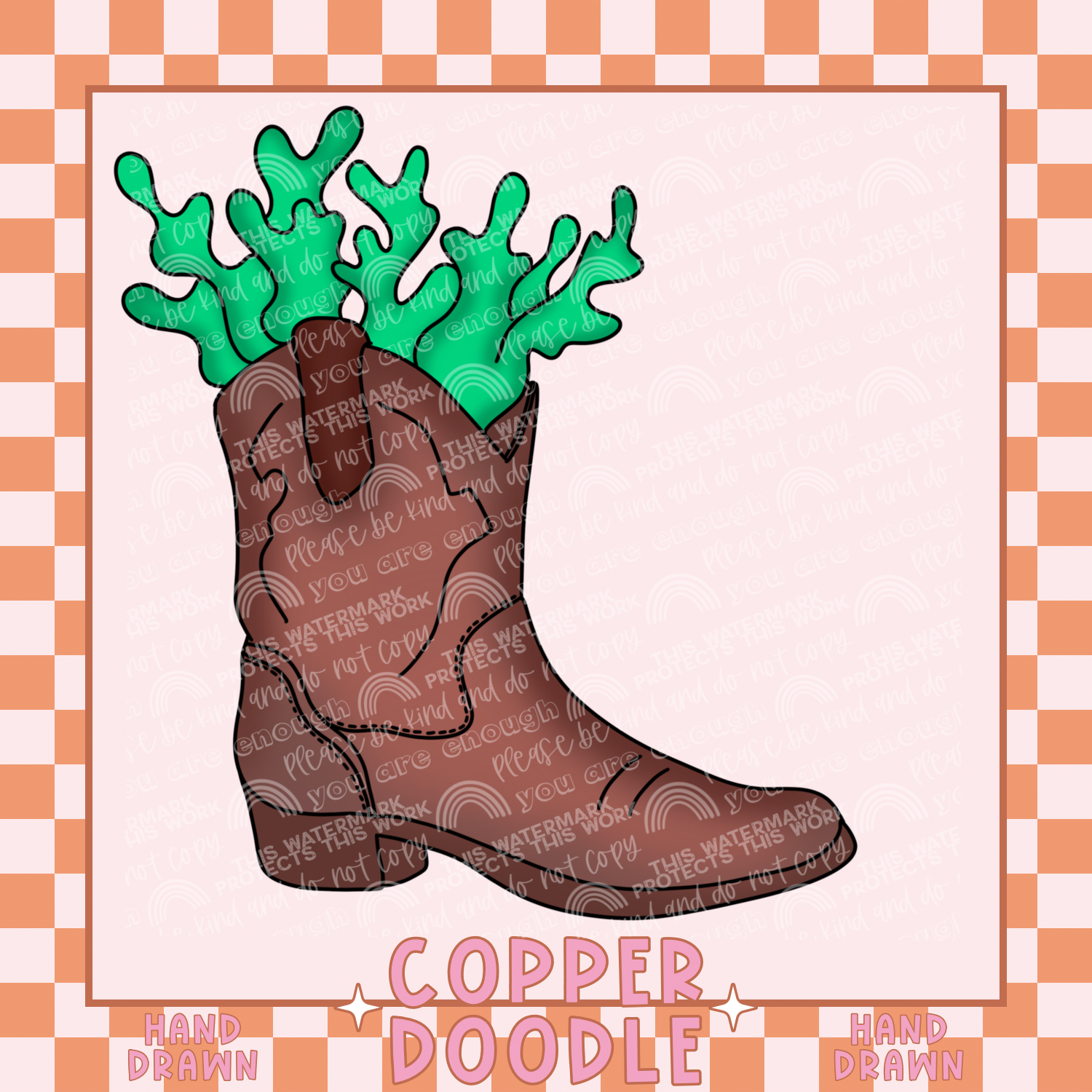 WESTERN MERMAID CLIPART BUNDLE | HAND DRAWN