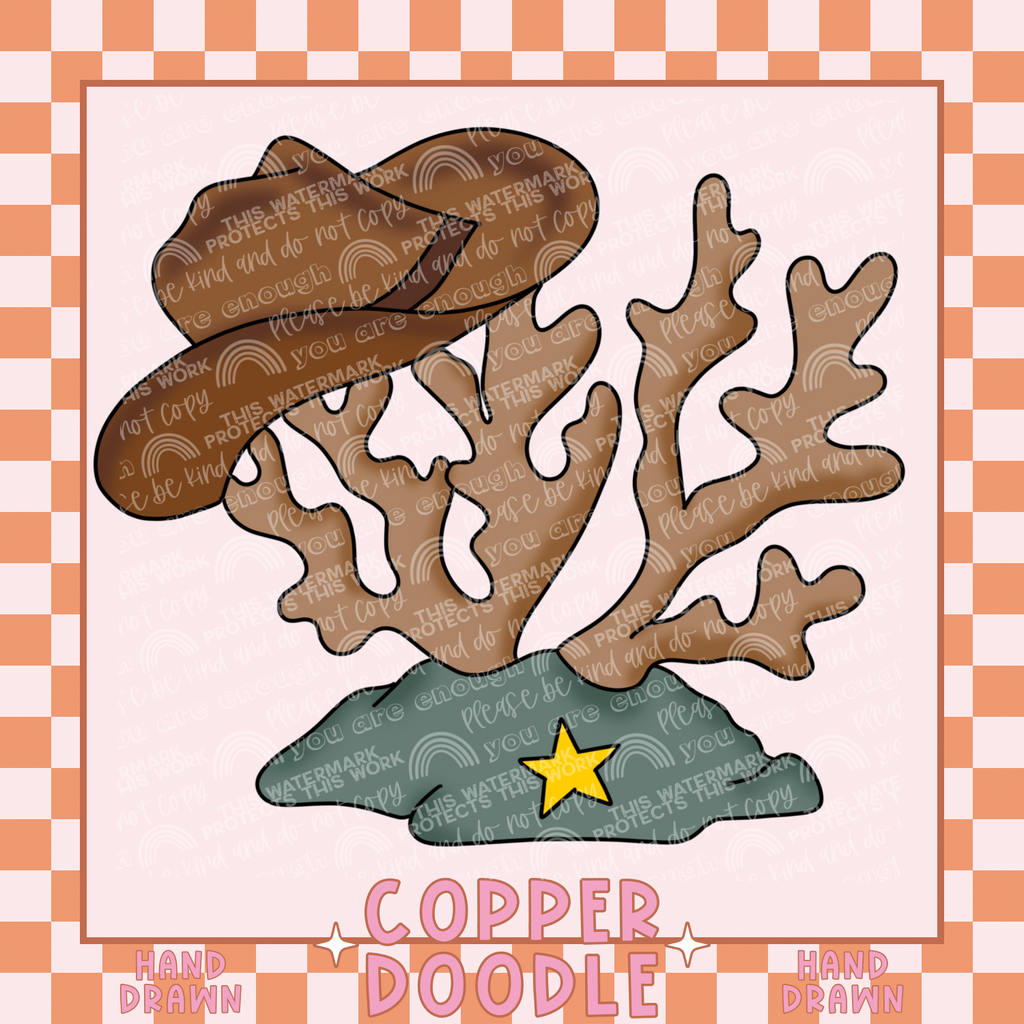 WESTERN MERMAID CLIPART BUNDLE | HAND DRAWN