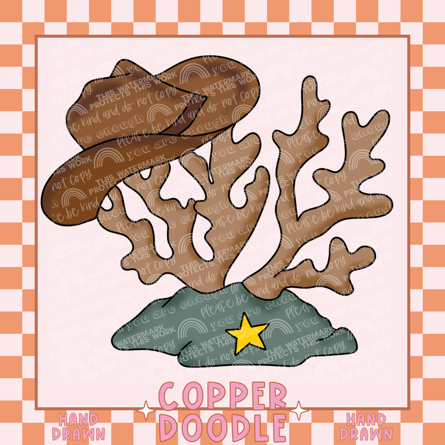 WESTERN MERMAID CLIPART BUNDLE | HAND DRAWN