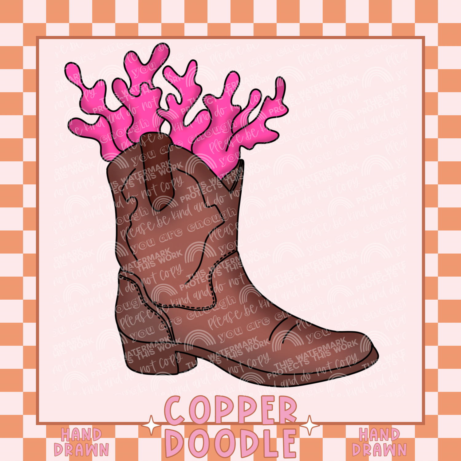 WESTERN MERMAID CLIPART BUNDLE | HAND DRAWN