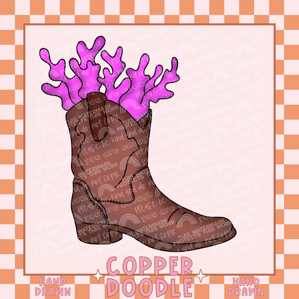 WESTERN MERMAID CLIPART BUNDLE | HAND DRAWN