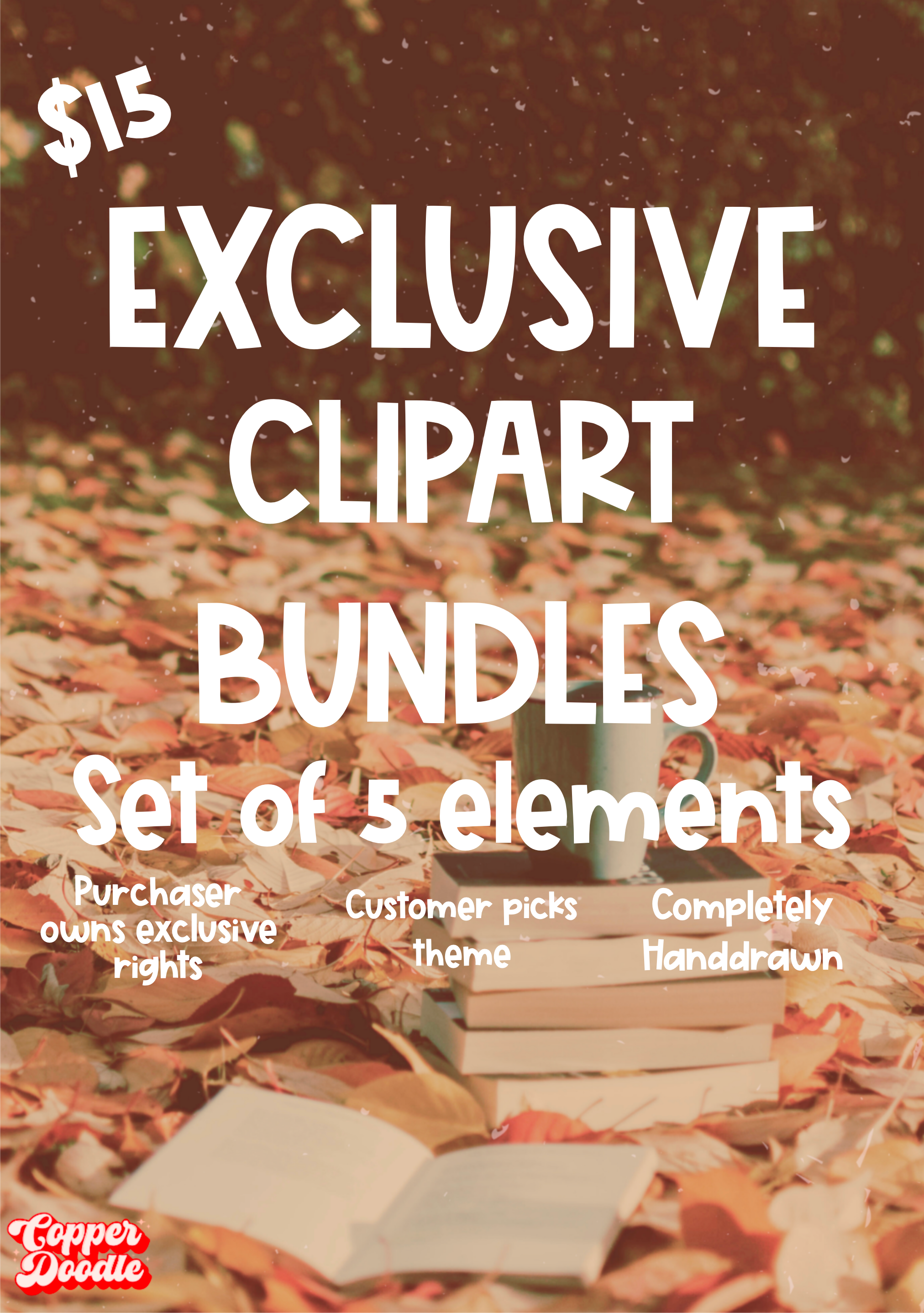 EXCLUSIVE HAND DRAWN CLIPART BUNDLE | HAND DRAWN